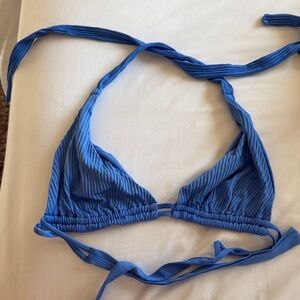 Blue Halter Bikini Top